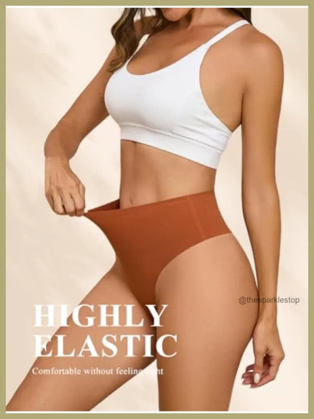 Seamless High Waisted Thongs 6 Pack No Show Breathable Yoga